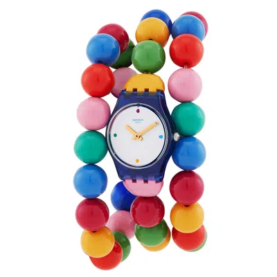 Swatch City Pearls Quartz White Dial Ladies Watch Ln154a In Multi