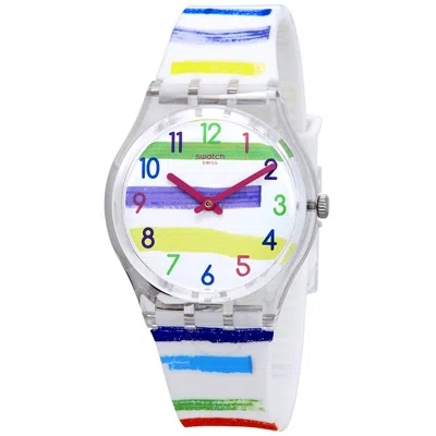 Swatch Colorland White Dial Ladies Watch Ge254