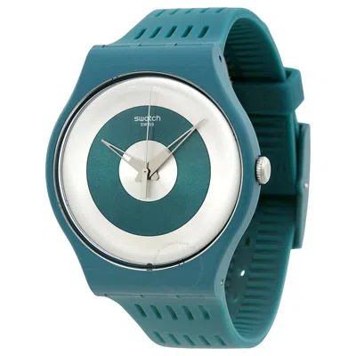 Swatch Computerion Green And Silver Dial Green Silicone Men's Watch Suon114