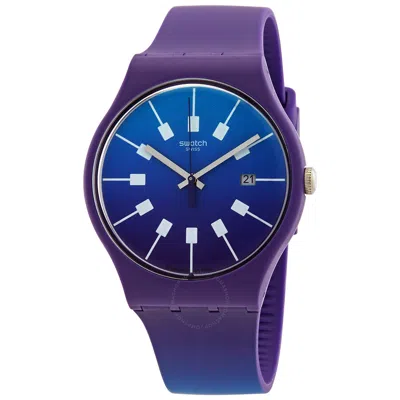 Swatch Crazy Sky Quartz Blue Dial Unisex Watch Suov400 In Purple