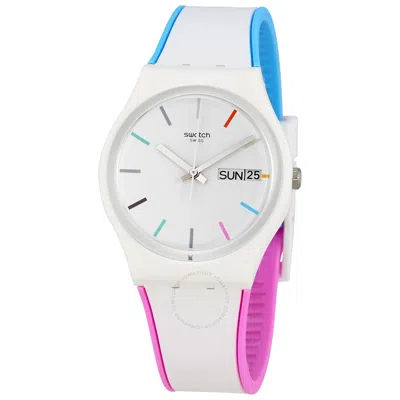 Swatch Edgyline White Dial Men's Multicolored Watch Gw708