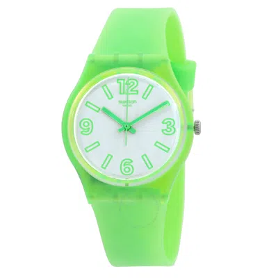 Swatch Electric Frog Quartz White Dial Unisex Watch Gg226 In Green