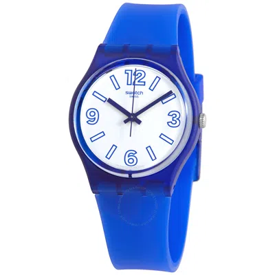 Swatch Electric Shark Quartz White Dial Unisex Watch Gn268 In Blue