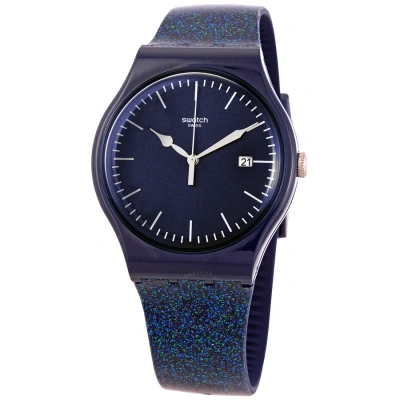 Swatch Glitter Unisex Watch Suon401 In Blue