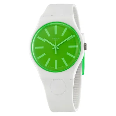 Swatch Grassneon Green Dial Unisex Watch Suow166 In White