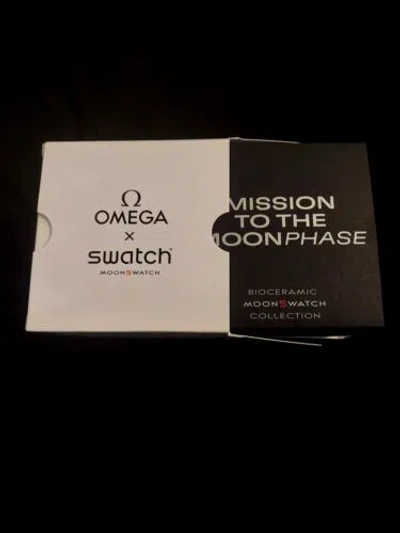 Pre-owned Swatch In Hand  X Omega Mission To Moonphase (snoopy)