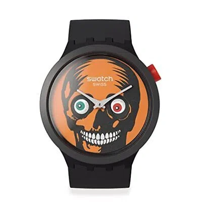 Pre-owned Swatch [] It's Spooky Time Bold Sb03b700 Black