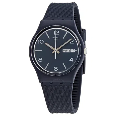 Swatch Laserata Quartz Dark Blue Dial Unisex Watch Gn725