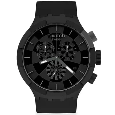 Swatch Men's Big Bold Chrono Checkpoint Black Black Dial Watch