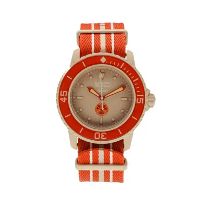 Pre-owned Swatch Men's Blancpain X  Scuba Fifty Fathoms Arctic Ocean So35n100 In Bioceramic