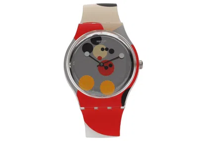 Pre-owned Swatch Men's  X Damien Hirst Mirror Spot Mickey Suoz290s In Plastic