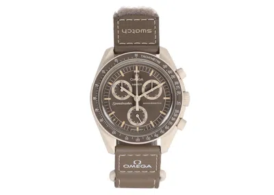 Pre-owned Swatch Men's  X Omega Moon Mission On Earth Desert So33t103 In Bioceramic