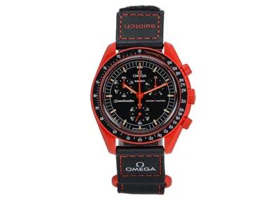 Pre-owned Swatch Men's  X Omega Moon Mission On Earth Lava So33o100 In Bioceramic