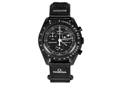 Pre-owned Swatch Men's  X Omega Moon Mission To Moonphase Snoopy In Bioceramic