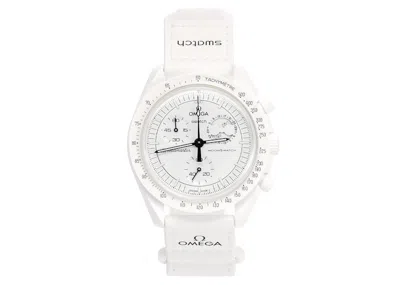 Pre-owned Swatch Men's  X Omega Moon Mission To Moonphase Snoopy So33w700 In Bioceramic