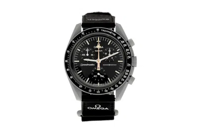Pre-owned Swatch Men's  X Omega Moon Mission To Moonshine Gold Lollipop So33m102110 In Bioceramic