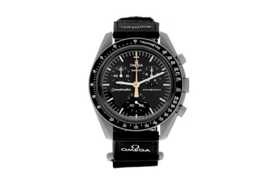 Pre-owned Swatch Men's  X Omega Moon Mission To Moonshine Gold Pink So33m102105 In Bioceramic