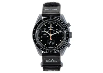 Pre-owned Swatch Men's  X Omega Moon Mission To Moonshine Gold Swiss Lantern Pattern So33m102108 In Bioce