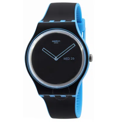 Swatch Minimal Line Blue Quartz Black Dial Men's Watch So29s701