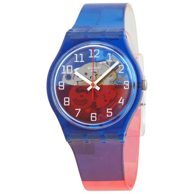 Swatch Monthly Drops Verre-toi Quartz Unisex Watch Gn275 In Blue