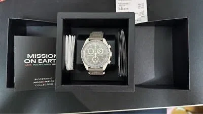 Pre-owned Swatch Omega X  Moon Mission On Erath -desert- So33t103 Sand Color