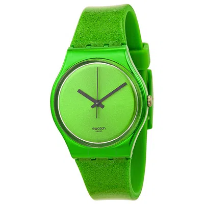 Swatch Originals Deep Shine Green Dial Silicone Men's Watch Gg213
