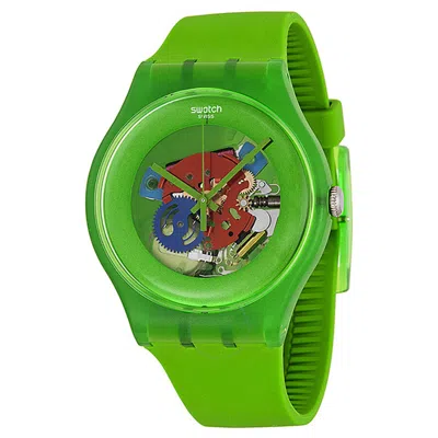 Swatch Originals Green Lacquered Green Silicone Men's Watch Suog103
