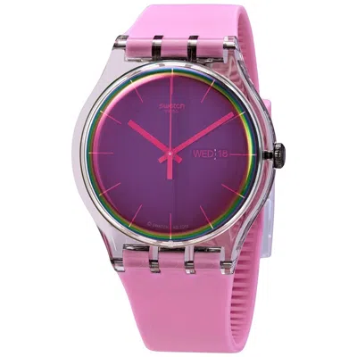 Swatch Polarose Plastic Watch Suok710 In Pink