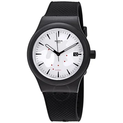 Swatch Sistem Kamu Automatic Grey Dial Men's Watch Sutb407 In Black