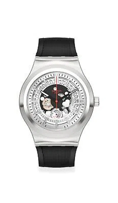 Pre-owned Swatch Sistem Through Again Unisex Watch (model: Yis431)
