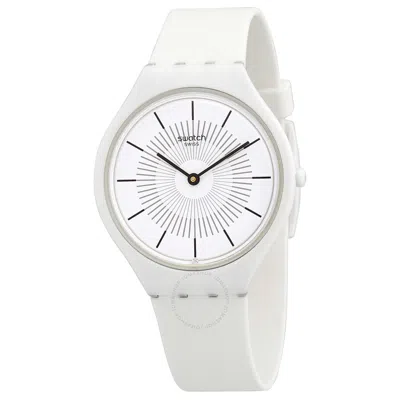 Swatch Skinpure White Silicone Rubber Watch Svow100
