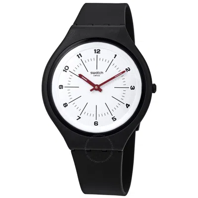 Swatch Skinwheel White Dial Ladies Watch Svum104 In White/black