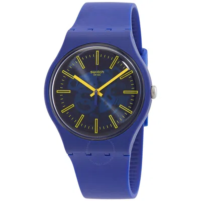 Swatch Sunbrush Sky Quartz Unisex Watch So29n101 In Blue