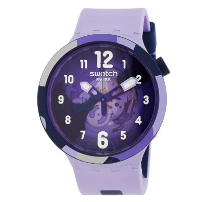 Swatch The July Collection Quartz Purple Dial Unisex Watch Sb05v101 In Gray