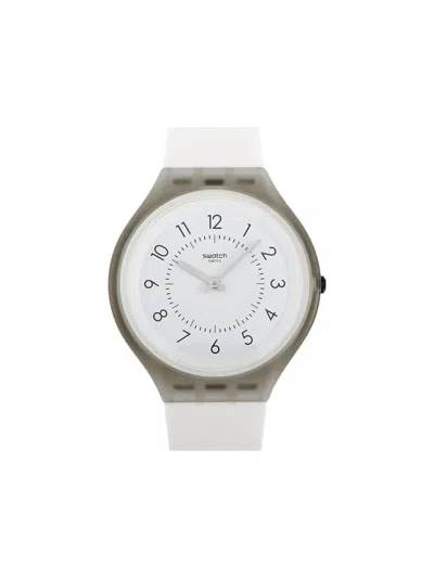 Pre-owned Swatch Vintage Skinclass 40mm In White