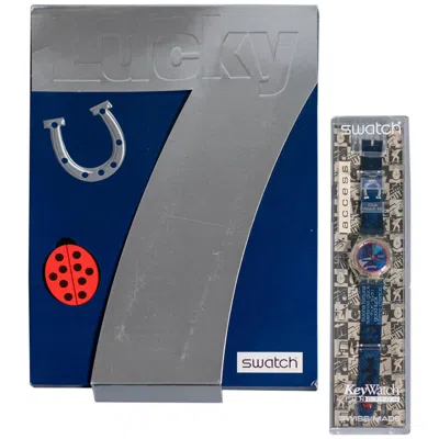 Pre-owned Swatch Vintage  Skz116 Lucky 7 Year 1998 Original Box In Gray