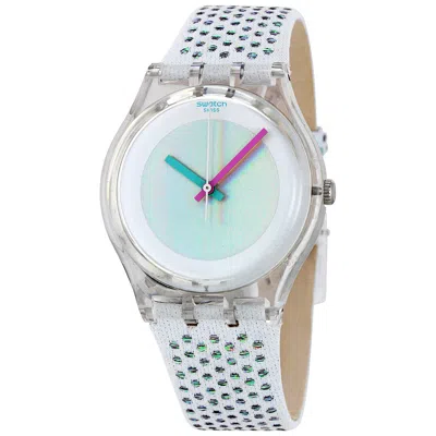 Swatch White Rave Shaded Dial Ladies Watch Ge246 In Neutral