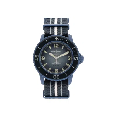 Pre-owned Swatch X Blancpain Scuba Fifty Fathoms 'atlantic Ocean' | Blue | Men's Size Onesize