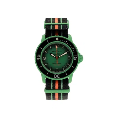 Pre-owned Swatch X Blancpain Scuba Fifty Fathoms 'indian Ocean' | Green | Men's Size Onesize