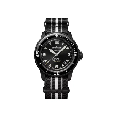 Pre-owned Swatch X Blancpain Scuba Fifty 'fathoms Ocean Of Storms' | Black | Men's Size Onesize