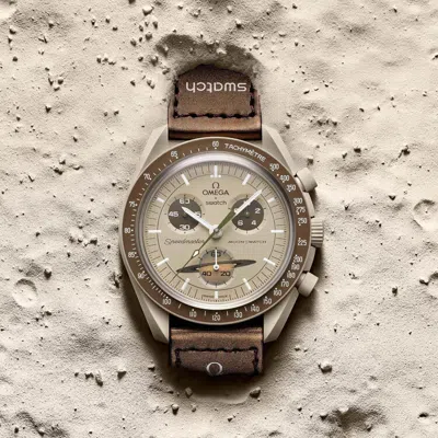 Pre-owned Swatch X Omega Bioceramic Mission To Moon Watch Sun Uranus Mars Jupiter Earth