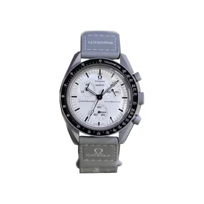 Pre-owned Swatch X Omega Bioceramic Moon '1965' | Grey | Men's Size Onesize In Gray