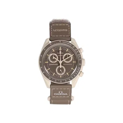 Pre-owned Swatch X Omega Bioceramic Moon 'mission On Earth Desert' | Brown | Men's Size Onesize