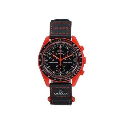 Pre-owned Swatch X Omega Bioceramic Moon 'mission On Earth Lava' | Black | Men's Size Onesize