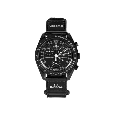 Pre-owned Swatch X Omega Bioceramic Moon 'mission To Moonphase Snoopy' | Black | Men's Size Onesize