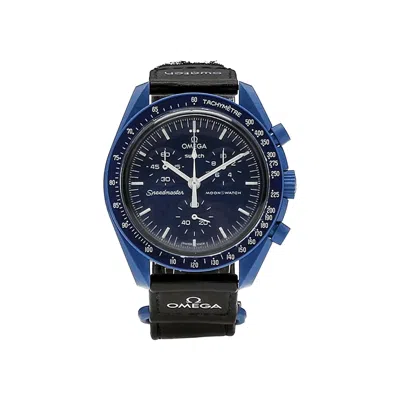 Pre-owned Swatch X Omega Bioceramic Moon 'mission To Neptune' | Black | Men's Size Onesize
