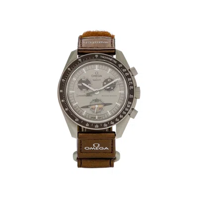 Pre-owned Swatch X Omega Bioceramic Moon 'mission To Saturn' | Grey | Men's Size Onesize In Gray