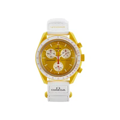 Pre-owned Swatch X Omega Bioceramic Moon 'mission To The Sun' | White | Men's Size Onesize