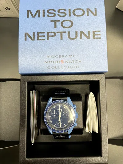 Pre-owned Swatch X Omega Bioceramic Moon Mission Earth Polar Lights Neptune Mercury