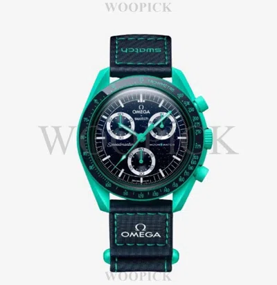 Pre-owned Swatch X Omega Bioceramic Moon Mission On Earth Polar Lights Sealed